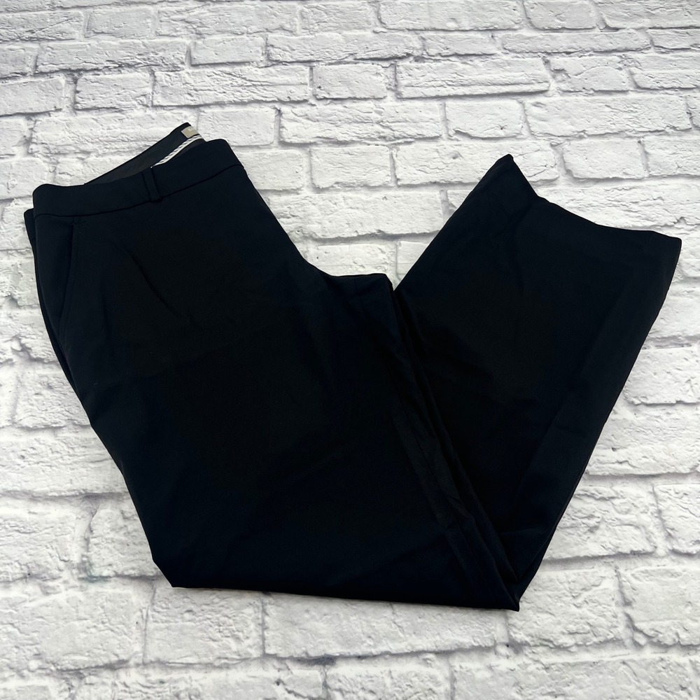 Banana Republic Martin Fit Black Wool Blend Dress Pants Womens 14P Petite